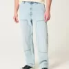 Light Wash Baggy Carpenter Jeans