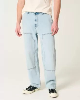 Light Wash Baggy Carpenter Jeans