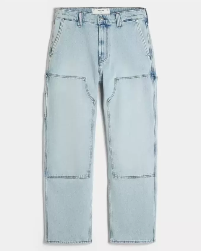 Light Wash Baggy Carpenter Jeans