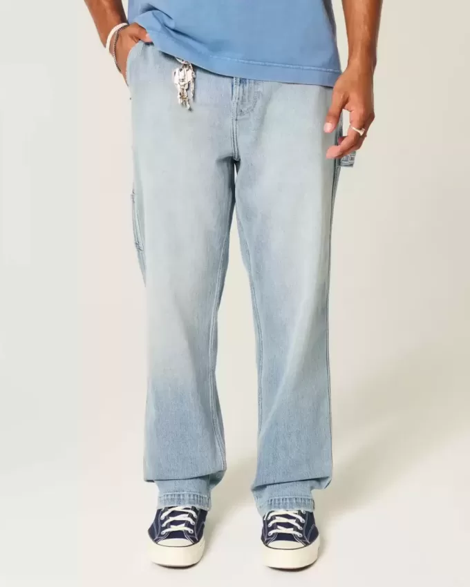 Light Wash Baggy Painter Jeans