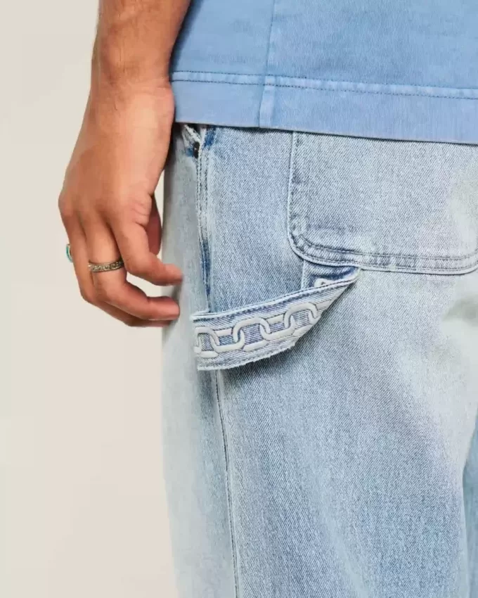 Light Wash Baggy Painter Jeans