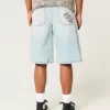 Light Wash Dice Graphic Super Baggy Denim Shorts Light Wash Dice Graphic Super Baggy Denim Shorts