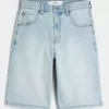 Light Wash Dice Graphic Super Baggy Denim Shorts Light Wash Dice Graphic Super Baggy Denim Shorts