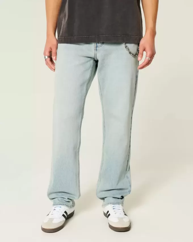 Light Wash Downforce Racing Graphic Loose Jeans