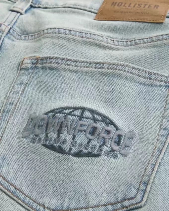 Light Wash Downforce Racing Graphic Loose Jeans