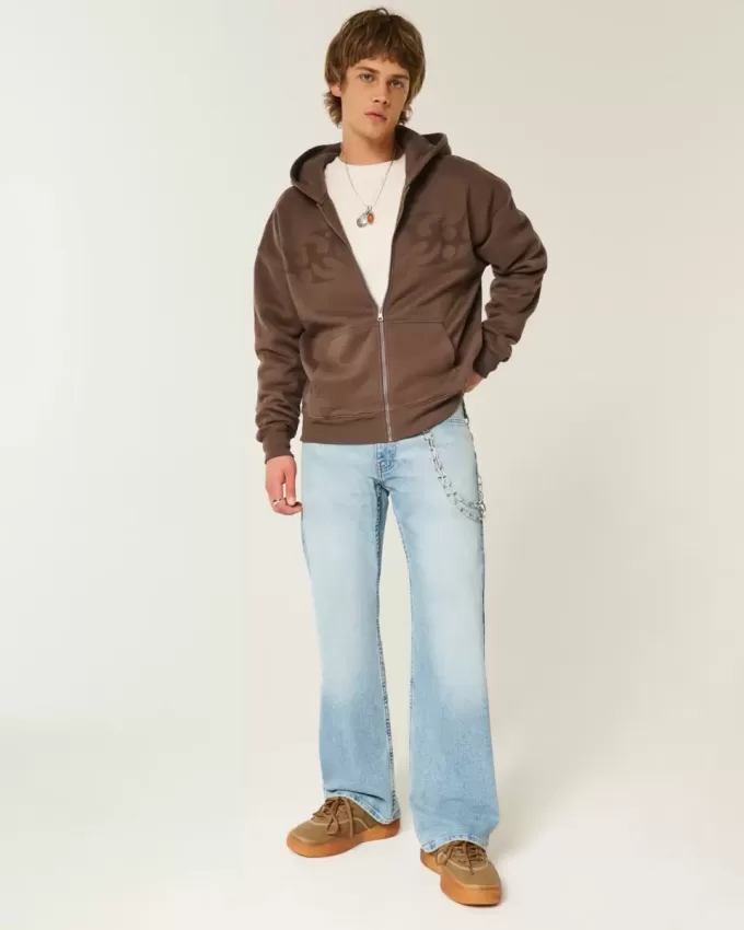 Light Wash Relaxed Bootcut Jeans