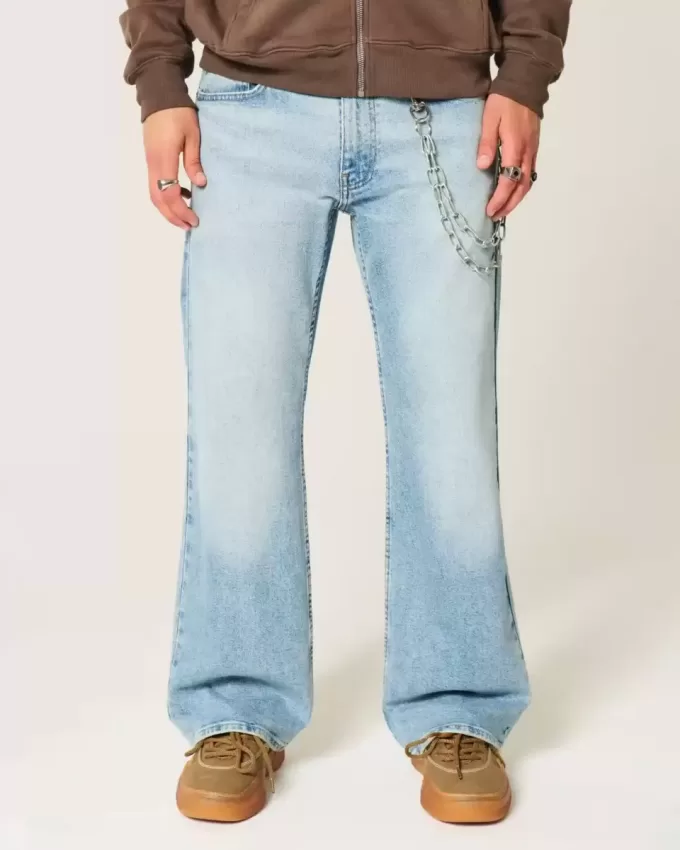 Light Wash Relaxed Bootcut Jeans