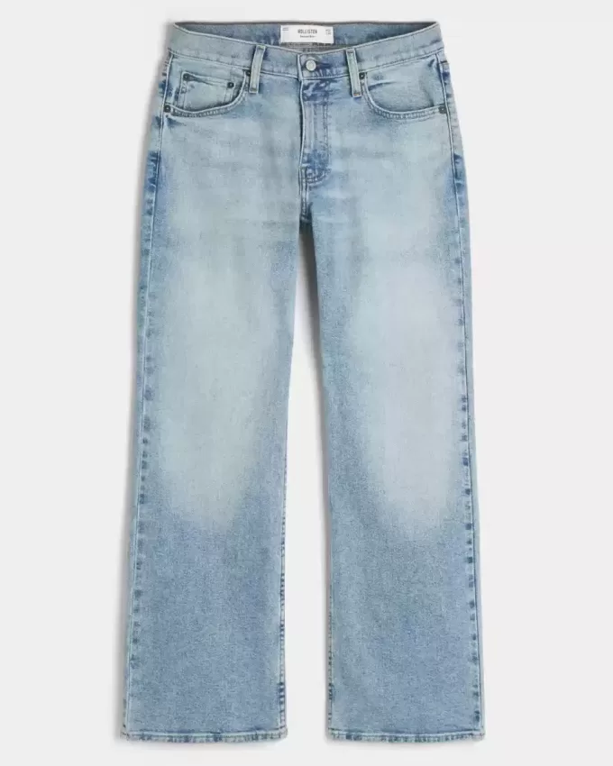 Light Wash Relaxed Bootcut Jeans