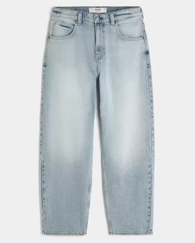 Light Wash Skater Baggy Jeans