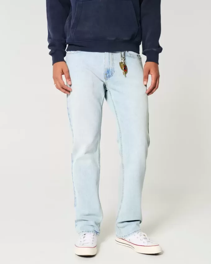Light Wash Straight Jeans