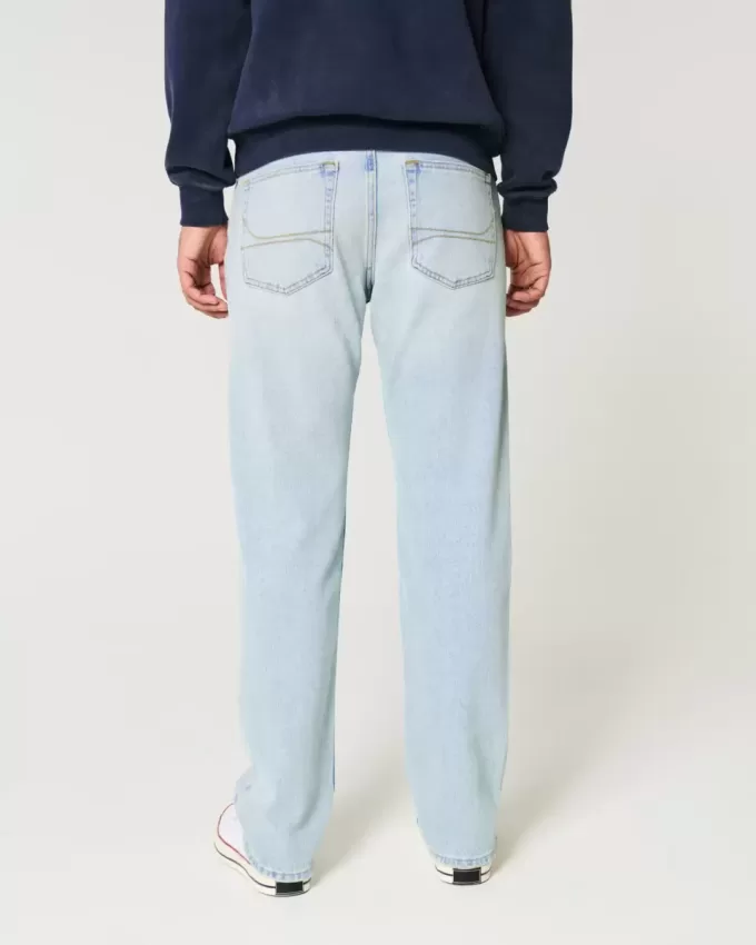 Light Wash Straight Jeans