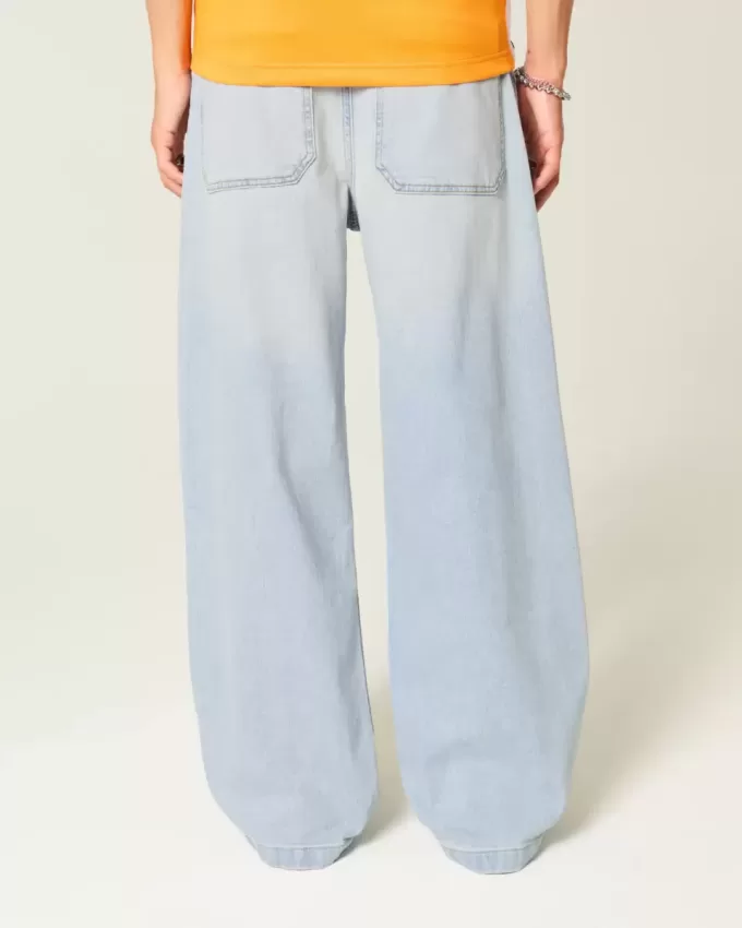 Light Wash Super Baggy Jeans