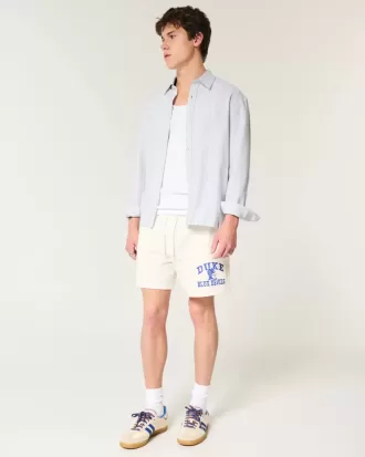 Linen-Blend Button-Through Shirt