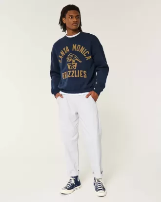 Linen-Blend Loose Pull-On Pants