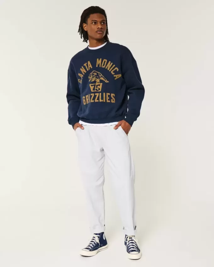 Linen-Blend Loose Pull-On Pants