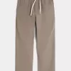 Linen-Blend Loose Pull-On Pants Linen-Blend Loose Pull-On Pants