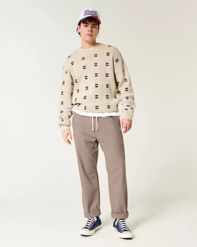 Linen-Blend Loose Pull-On Pants Linen-Blend Loose Pull-On Pants