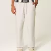 Linen-Blend Loose Pull-On Pants