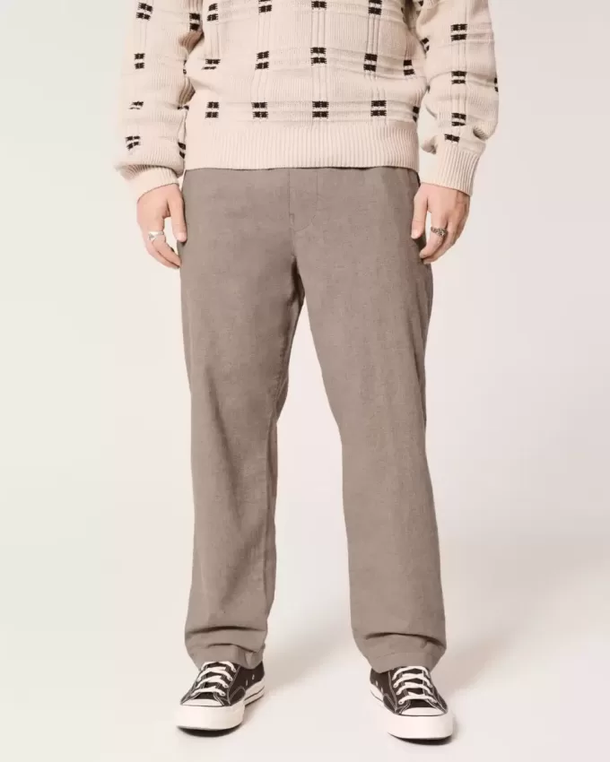 Linen-Blend Loose Pull-On Pants Linen-Blend Loose Pull-On Pants