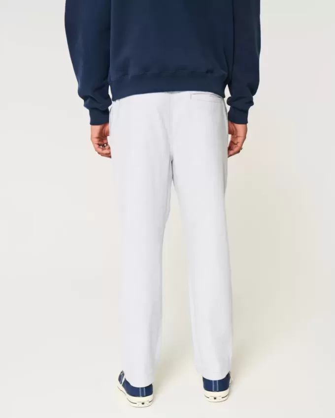 Linen-Blend Loose Pull-On Pants