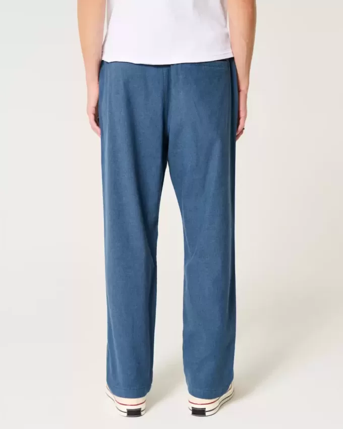 Linen-Blend Loose Pull-On Pants Linen-Blend Loose Pull-On Pants