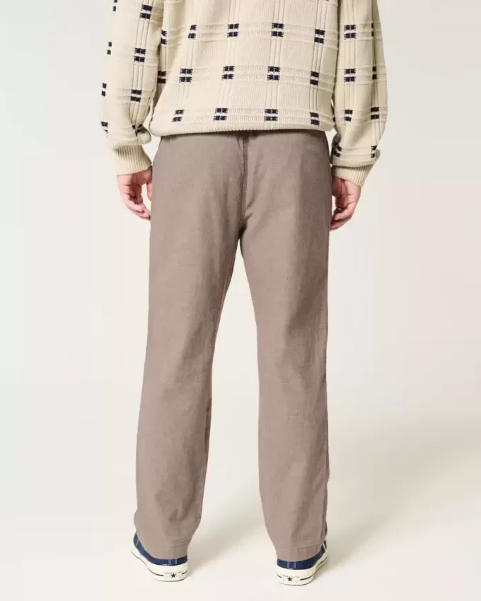 Linen-Blend Loose Pull-On Pants Linen-Blend Loose Pull-On Pants