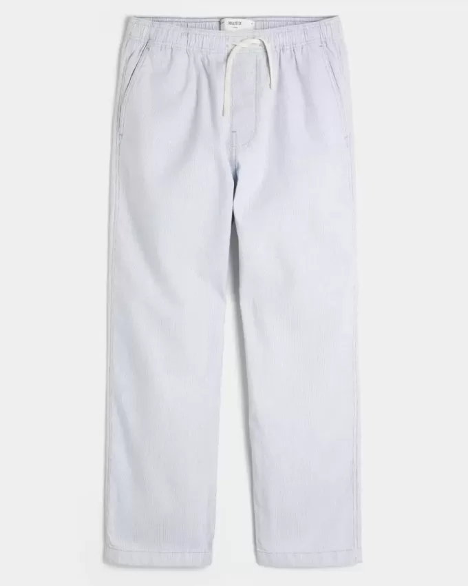 Linen-Blend Loose Pull-On Pants Linen-Blend Loose Pull-On Pants