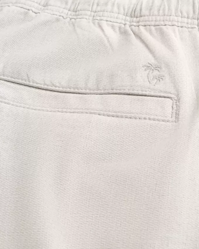 Linen-Blend Loose Pull-On Pants