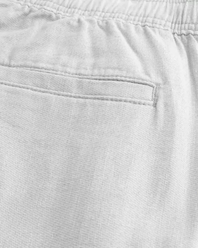 Linen-Blend Loose Pull-On Pants