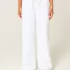 Linen-Blend Pull-On Baggy Pants