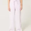 Linen-Blend Pull-On Baggy Pants