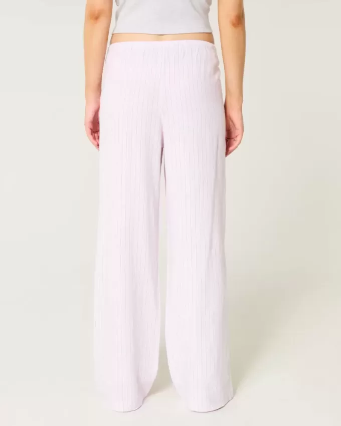 Linen-Blend Pull-On Baggy Pants