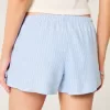 Linen-Blend Side Bow Soft Shorts