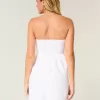 Linen-Blend Strapless Mini Dress