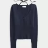 Long-Sleeve Halter Tie Sweater