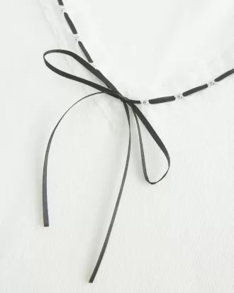 Long-Sleeve Lace Trim Top