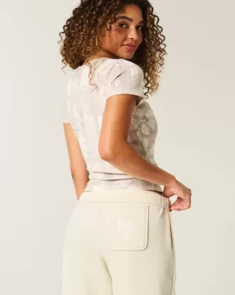 Love You Graphic Wide-Leg Sweatpants