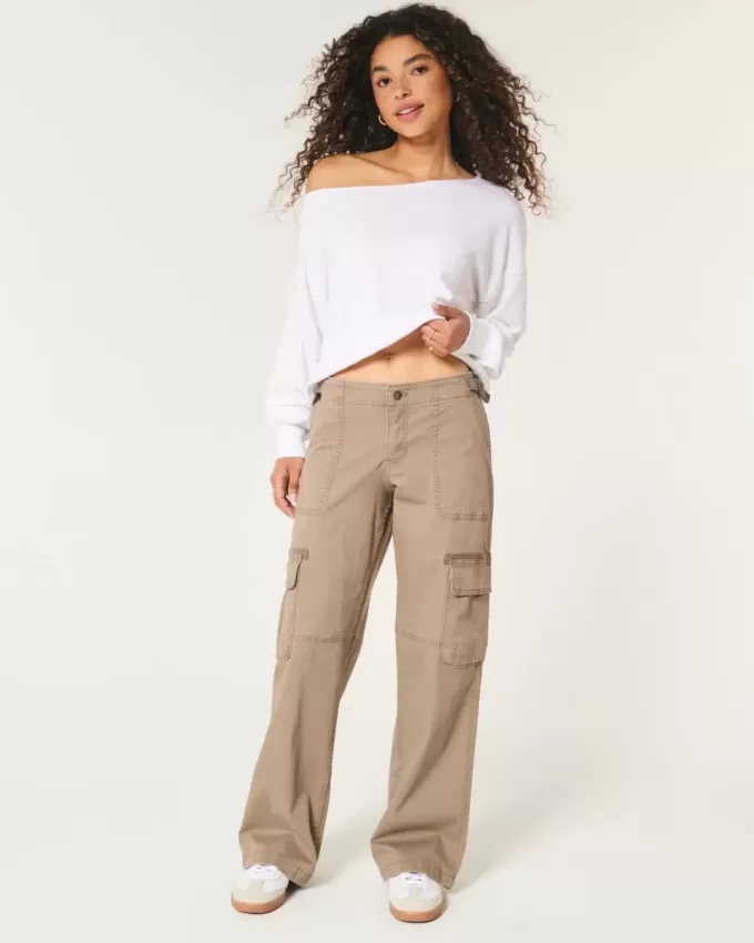 Low-Rise Baggy Cargo Pants