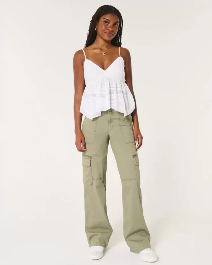 Low-Rise Baggy Cargo Pants