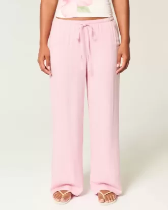 Low-Rise Baggy Pull-On Pants