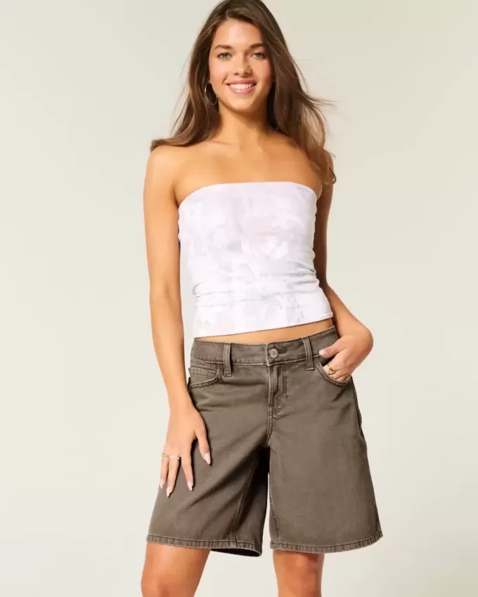 Low-Rise Brown Baggy Jort Low-Rise Brown Baggy Jort