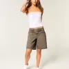 Low-Rise Brown Baggy Jort Low-Rise Brown Baggy Jort