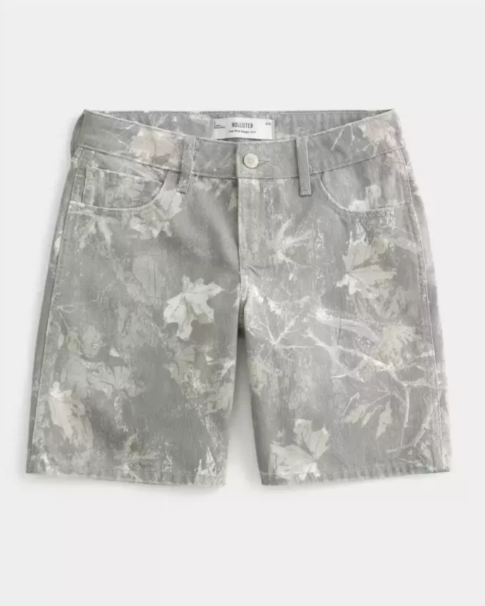Low-Rise Camo Baggy Jort