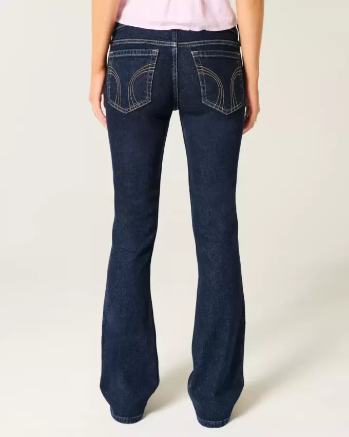 Low-Rise Dark Wash Bootcut Jeans