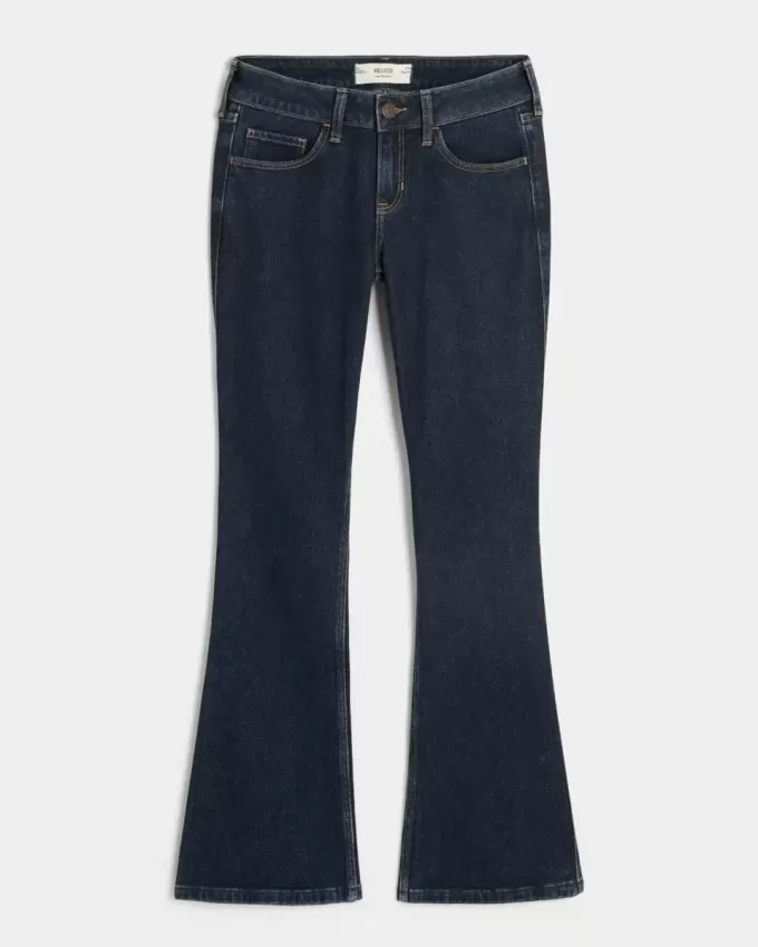 Low-Rise Dark Wash Bootcut Jeans