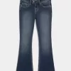 Low-Rise Dark Wash Bootcut Jeans