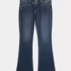 Low-Rise Dark Wash Bootcut Jeans