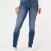Low-Rise Dark Wash Super Skinny Jeans