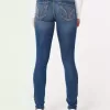 Low-Rise Dark Wash Super Skinny Jeans