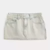 Low-Rise Denim Mini Skort